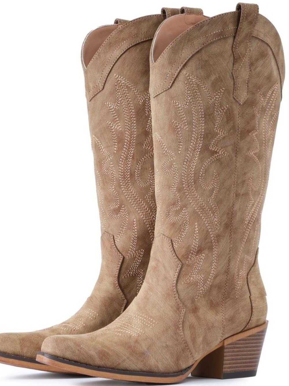 Cowboy Boots For Women Western Cowgirl Boots Mid Calf Snip Toe